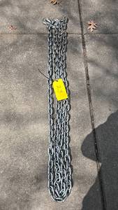 lot 23 image: Tow Chain with Grab Hooks, 38 Hook Size, approx 20 ft Length, Made in USA