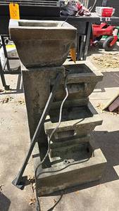 lot 37 image: 4-Tier Outdoor Water Fountain, Concrete, Electrical, Includes Pump