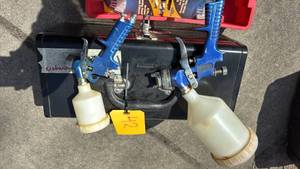lot 42 image: HVLP Spray Guns with Toolbox and Accessories