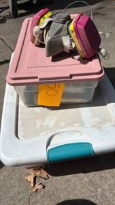 lot 50 image: Comprehensive Painting Supplies Kit with Brushes, Rollers, and Respirator