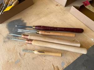 lot 62 image: Hurricane, Rockler, Teknatool Woodturning Tools Set, High-Speed Steel & Insert Type
