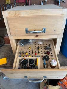 lot 99 image: Router Bit Set, 20 Bits, 14 Shank, Wood Storage Case