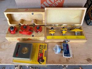 lot 156 image: Router Bit Sets, Includes Inlay Kit & More