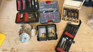 lot 157 image: Comprehensive Drill and Tool Bit Set with Craftsman, DeWalt, and Bosch Tools