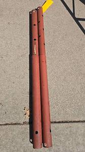 lot 159 image: Red Steel Adjustable Poles, 26.5 inches Long, 2.5 inches Diameter