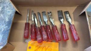lot 182 image: Wood Carving Chisel Set, 8 Pieces, Made in USA