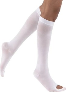 lot 56 image: Lot of 2 JOBST Anti-EmGP Latex-Free Seamless Anti-Embolism Stockings  Includes Thigh-Hi & Knee-Hi Styles  Comfortable, Graduated Compression  Helps Reduce Risk of DVT  Ideal for Post-Surgical or Water Retention  See Pics For Sizes