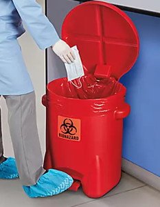 lot 6 image: Open Box Uline Biohazard Infectious Waste Trash Can Liners  Heavy-Duty And Puncture-Resistant With Bold Biohazard Markings  Great For Home, Garage, Clinics, Labs, Or Cleanup Jobs Anywhere
