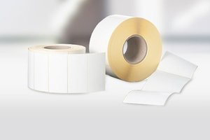 lot 107 image: 1 Case (12 Large Rolls) Thermal Printer Labels  Compatible with Various Printers  Perfect for Shipping, Medical, or Office Use  Bulk Supply for Efficient Labeling Needs