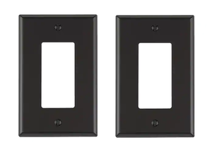 lot 128 image: MSRP $300  Lot of 6 Boxes (20 per box) NEW Leviton Residential Electrical Power Outlet Covers - Black
