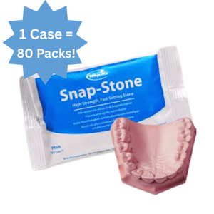 lot 58 image: MSRP $100   1 Case (80 Each) WhipMix 26514 140g Snap-Stone ISO Type 4 High Strength Fast-Setting Specialty Stone  Pink  Ideal for Dental Models & Lab Use  Fast Set Time with Durable Finish
