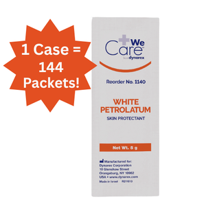 lot 60 image: 1 Case (6 Boxes) NEW Dynarex We Care 1140  Each Box Contains 144 White Petrolatum Skin Protectant Packets  Soothing Relief & Skin Barrier in Convenient Single-Use Format  Ideal for Clinics, First Aid, or Personal Care 