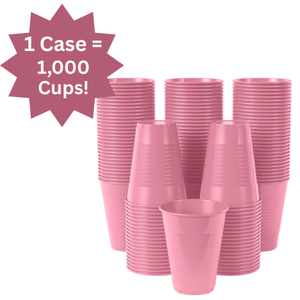 lot 62 image: 1 Case (1000 pcs) Pink Plastic 5 oz Cups  Perfect for Parties, Events, Clinics & More  Durable, Disposable Design  Bulk Supply for Convenience and Easy Use