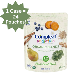 lot 67 image: MSRP $300 1 Case (24 each) Nestle HealthScience 10.1 fl. oz. Compleat Pediatric Blenderized Whole Foods Vegan Plant-Based Organic Blends  Expired 924  High-Quality Nutrition
