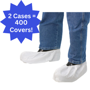 lot 75 image: MSRP $300  2 Cases (200 each per case) PosiWear Protective Gear Cleanroom Shoe Covers With&nbspUltimate Barrier -Proprietary technology&nbsphighest level of barrier protection against chemicals, dry particulates & bloodliquid splash. 