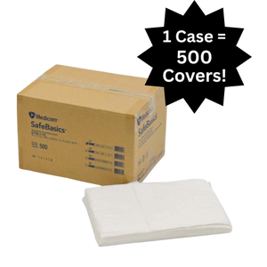 lot 13 image: NEW 1 Case (500 Covers) Medicom SafeBasics TissuePoly Salon Massage Head Rest Covers  Hygienic, Disposable Protection For Headrests  Perfect For Clinics, Spas, And Salons  NEW In Box