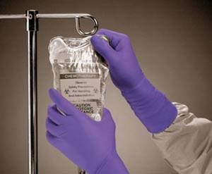 lot 119 image: MSRP $600  1 Case (400 gloves)&nbspHALYARD Purple Nitrile MAX Exam Gloves, TEXTURED PALM & FINGERTIPS, Powder-Free, EXTRA THICK 11.8 mil, Extended 16 Cuff, Purple, X-Large, 44995 -maximum coverage & protection from chemicals