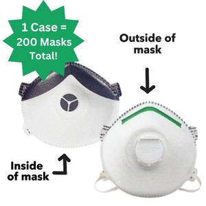 WOW MSRP $550 = 1 Case (10 Boxes of 20 Masks) Honeywell Sperian SAF-T-FIT PLUS N95 Particulate Respirators Masks W/Nose Seal &amp; Valve, M/L&nbsp;Humidity-Resistant - Uses&nbsp;-Construction, dusty operations, grinding, sanding, soldering &amp; welding