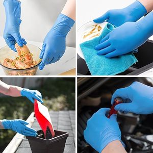 lot 87 image: MSRP $250  1 Case (1000 each) BI Non-Sterile Powder-Free Textured Multipurpose Non-Medical Disposable Nitrile Gloves  Size M Blue  Durable and Comfortable  Perfect for Industrial, Cleaning, or General Use