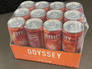 lot 245 image: SD 3 - Odyssey Mushroom Elixir, 12 oz, 12-Pack - Sparkling Orange Ginger Flavor