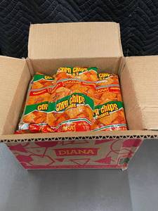 lot 276 image: Box of Diana Corn Chips Picante - 8 Bags