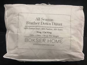 lot 20 image: All Season KingCal King Feather Down Duvet Insert