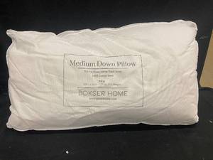 lot 22 image: Bokser Home Medium Down Pillow King Size 700 Fill Power