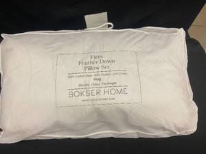 lot 24 image: Firm Feather Down Pillow Set King 20x36