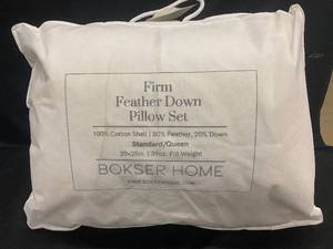 lot 42 image: Firm FeatherDown Pillow Set, StandardQueen Size