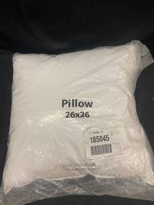 lot 43 image: Bokser Home Euro Down Pillow Insert 26x26 with Minor Damages