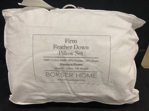 lot 60 image: Firm Feather Down Pillow Set - StandardQueen