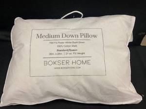 lot 75 image: Medium Down Pillow by Bokser Home - StandardQueen 20 x 28