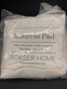 lot 76 image: Bokser Home Cal King Mattress Pad - Opened Package