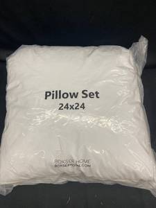 lot 81 image: 2 Pack Down Alternative Pillow Set 24x24