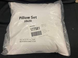 lot 108 image: Set of 2 20 x 20 Down Alternative Pillow Inserts