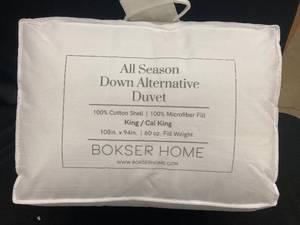 lot 114 image: BOKSER HOME All Season Down Alternative Duvet KingCal King
