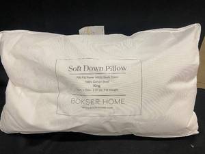 lot 116 image: Soft Down Pillow and FeatherDown Mattress Topper Set