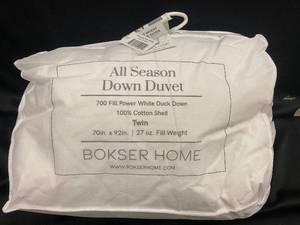 lot 119 image: Bokser Home All Season Down Duvet Twin 70 x 92