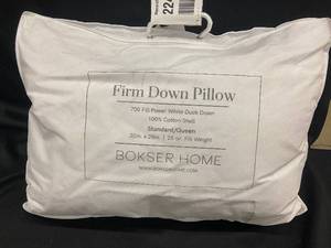 lot 127 image: Bokser Home Firm Down Pillow StandardQueen