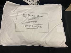 lot 133 image: Soft Down Pillow with White Duck Down Fill - StandardQueen Size