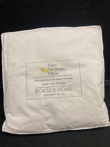 lot 140 image: Euro Feather Down Pillow Insert 26x26 by Bokser Home
