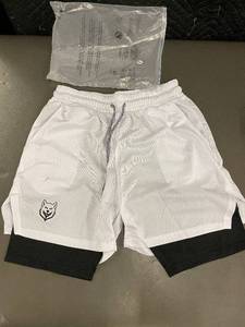 Like New Large White and Black Mesh Sports Shorts