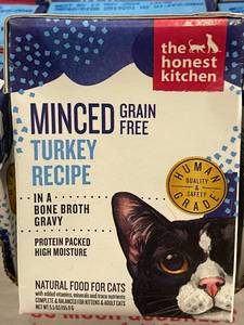Case of 12 The Honest Kitchen Minced Turkey Recipe Cat Food