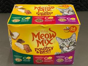 lot 6 image: Meow Mix Poultry & Beef Cat Food Variety Pack - 24 Cups
