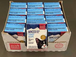 lot 51 image: Case of 12 The Honest Kitchen Minced Turkey Recipe Cat Food