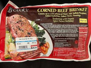 lot 54 image: Cooks Corned Beef Brisket with Spice Packet - 3.57 lbs