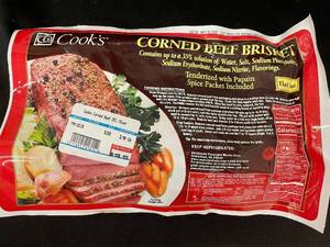 lot 102 image: Cooks Corned Beef Brisket in Original Packaging 3.19LBs