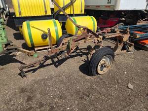 lot 6 image: Vintage IH Farm Plow with Steel Frame and Wheels
