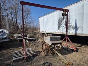 lot 48 image: Industrial Gantry Crane with Spur Geared Hoist