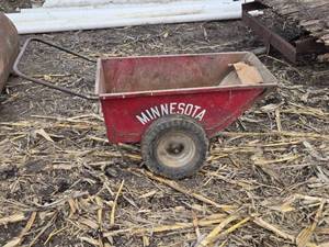 lot 71 image: Vintage Minnesota Metal Wheelbarrow